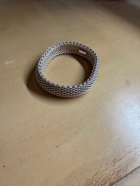 Tiffany & Co. Somerset Woven Mesh Bracelet in Silver Tone